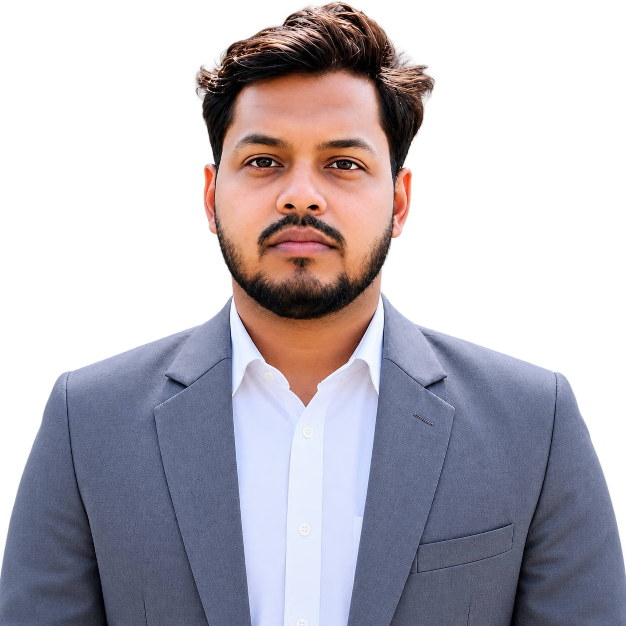 Siben Kumar wearing a formal blazer